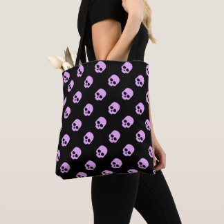 Tote Bag Jolis crânes roses gothiques