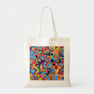 Tote Bag Jolis motifs de fleurs artistiques colorés