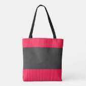 Tote Bag Jolis points rouges élégants - Nœud noir (Dos)
