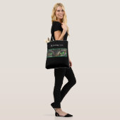 Tote Bag Jolis yeux de chat sur fond noir (Sur le modèle)