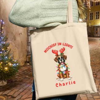 Tote Bag Jolly Aquarelle Joueuse Boxer Festive Lumières Chi