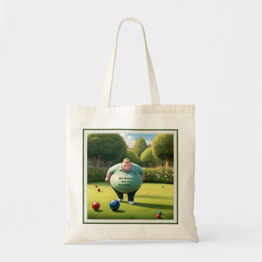 Tote Bag Jolly Lawn Bowler Man, (Devant)