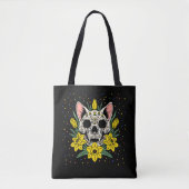 Tote Bag Jonquille & Crâne de Chat de Mars (Devant)
