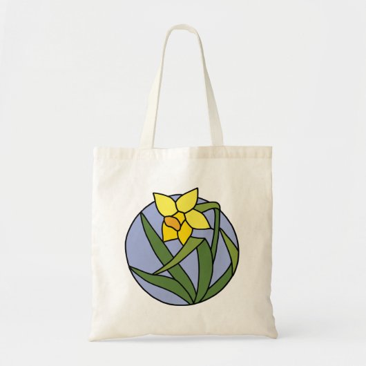 Tote Bag Jonquille en vitrail (Devant)