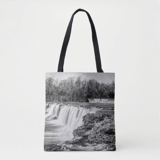 Tote Bag Joplin Grand Falls Aperçu Niveaux de gris (Devant)