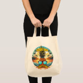 Tote Bag Jortes De Sable Avec Bros D'Ananas (Devant (produit))