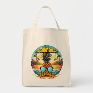 Tote Bag Jortes De Sable Avec Bros D'Ananas