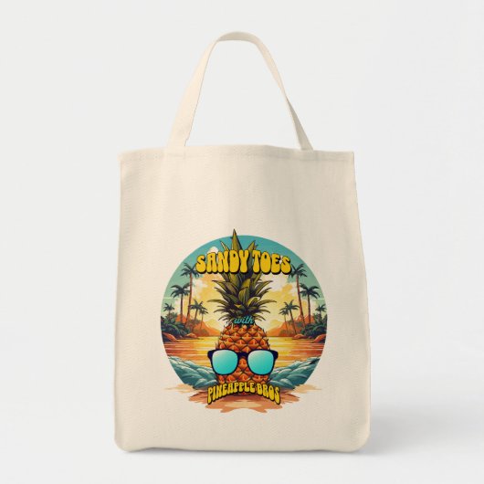 Tote Bag Jortes De Sable Avec Bros D'Ananas (Devant)