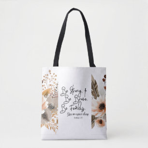 Tote Bag Joshua 1 9 Soyez fort Soyez brave Bible Verse
