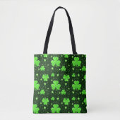Tote Bag Jote Green Shamrock Stars Irish St. Patrick's Day (Devant)