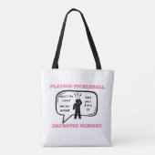 Tote Bag Jouer au Pickleball améliore la mémoire drôle (Dos)