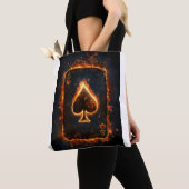 Tote Bag Jouer aux cartes. (De près)