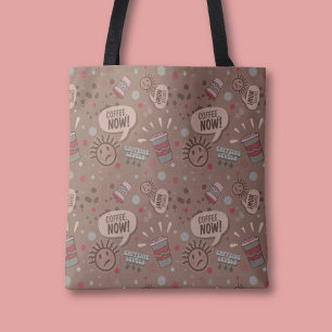 Tote Bag Jouer café maintenant Mocha Motif