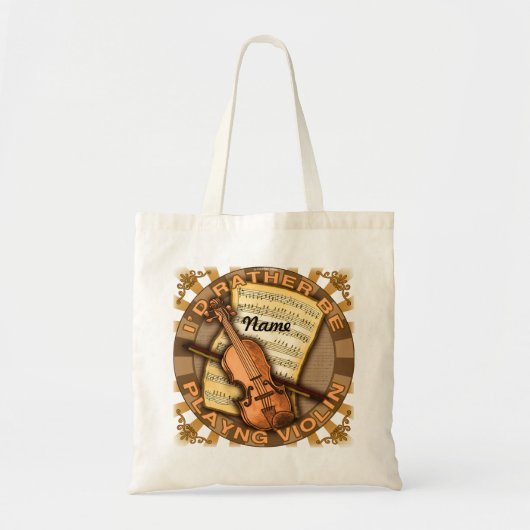 Tote Bag Jouer plutôt du violon (Devant)