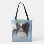 Tote Bag Jouet Papillon mignonne Chien espagnol à l'quai (Dos)