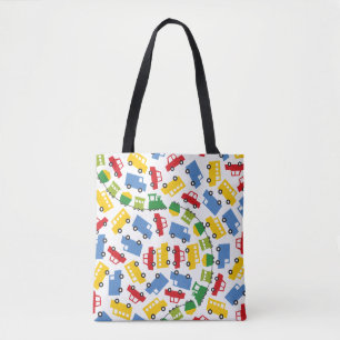 Tote Bag Jouets de garçons Transport coloré Fête d'annivers