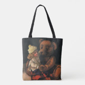 Tote Bag Jouets de Noël, poupée et ours en peluche (Dos)