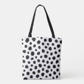 Tote Bag Joueur Dalmatien inspiré points noirs pointillés C (Dos)