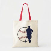 Tote Bag Joueur de baseball (Devant)
