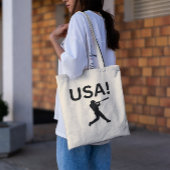 Tote Bag joueur de baseball américain utilisant dot comme b
