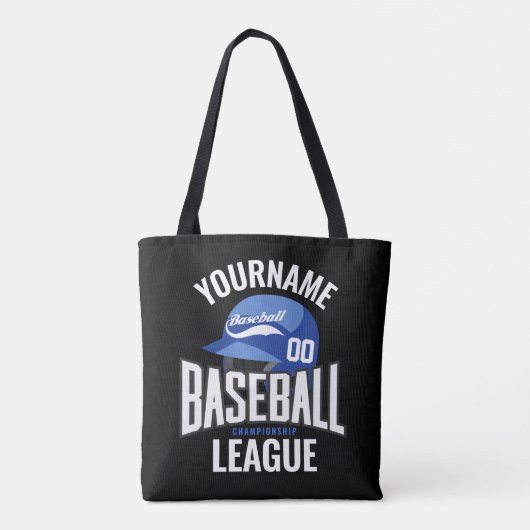 Tote Bag Joueur de baseball personnalisé NOM Équipe Champ C (Dos)