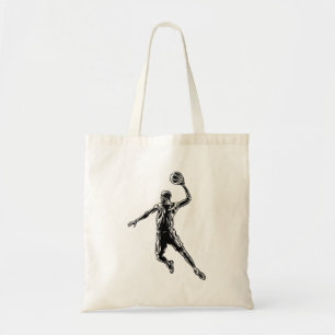 Tote Bag Joueur de basket-ball Slam Dunk Dark Design