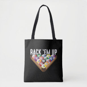 Tote Bag Joueur de billard Rack em Up Huit Ball Pool