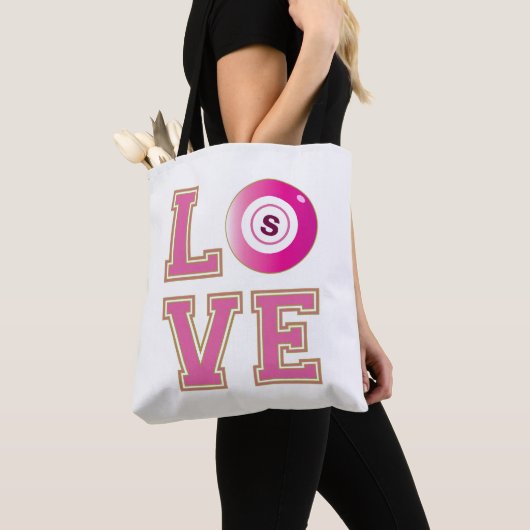 Tote Bag Joueur de bingo Ajouter votre menu initial (De près)