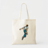 Tote Bag Joueur de bowling rétro lancer la balle (Devant)