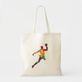 Tote Bag Joueur de Handball Coloré (Devant)