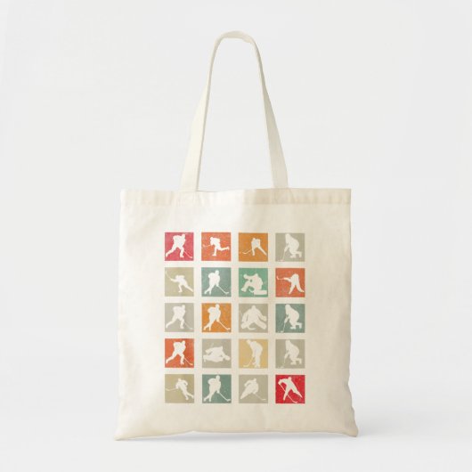 Tote Bag Joueur de hockey sur glace Retro (Devant)