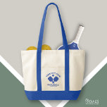 Tote Bag Joueur de l'équipe de Pickleball Club Personnalisé<br><div class="desc">Transportez votre équipement sur le terrain de pickleball avec style avec ce sac fourre-tout super amusant avec des pagaies croisées, une balle et 3 lignes de texte personnalisé. Modifiez facilement le libellé pour inclure le nom de votre club de pickleball, le nom de l'équipe, la ville ou l'emplacement de votre...</div>