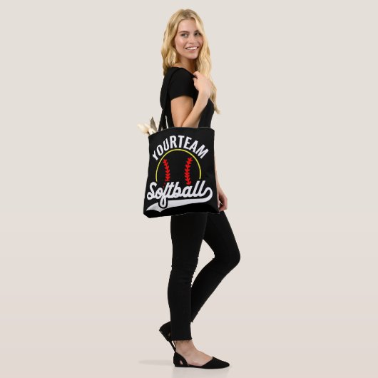 Tote Bag Joueur de l'équipe de softball AJOUTER UN NOM Ligu (Sur le modèle)