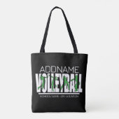 Tote Bag Joueur de l'équipe de volleyball AJOUTER LE NOM DE (Dos)