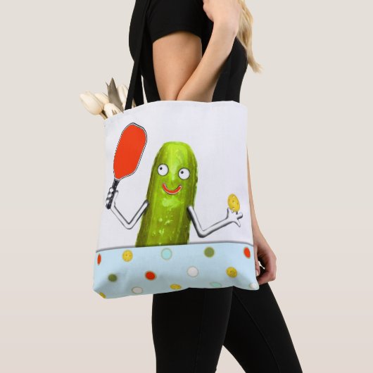 Tote Bag Joueur de Pickleball (De près)