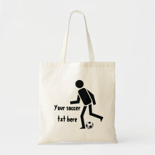 Tote Bag Joueur de soccer et balle cadeau personnalisé