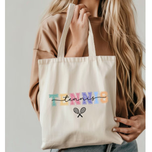Tote Bag Joueur de Tennis Coloré