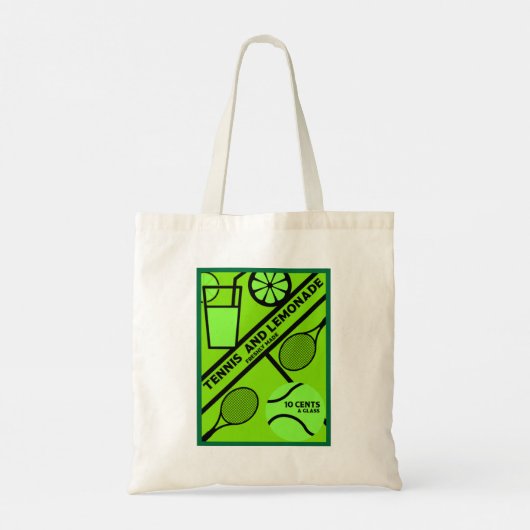 Tote Bag Joueur de tennis de pelouse Art graphique (Dos)