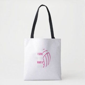 Tote Bag Joueur de volley-ball Don Oui Je Sert Comme Une Fi