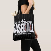 Tote Bag Joueur d'équipe de baseball rétro AJOUTER NOM Pins (De près)