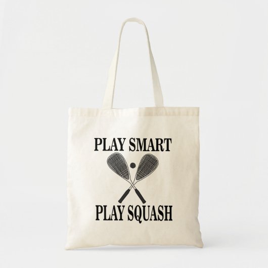 Tote Bag Joueur sportif Squash Anniversaire (Devant)