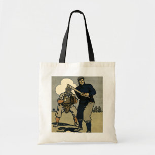 Tote Bag Joueurs de baseball de sport vintage, art stylisé