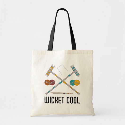 Tote Bag Joueurs de Croquet Funny Cool Wicket (Devant)