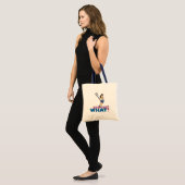 Tote Bag Joueuse de crosse en bleu (Devant (modèle))
