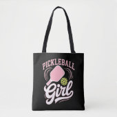 Tote Bag Joueuse de pickleball fille (Devant)
