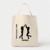 Tote Bag Joueuse de volleyball fille, équipe fille Annivers (Devant)