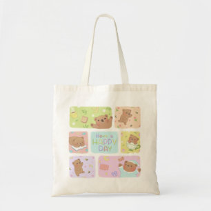 Tote Bag Jouez Un Joyeux Jour : Joli Teddy Bear Illustratio
