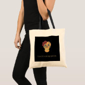 Tote Bag Jour de la mort Halloween Gothique crâne de sucre  (Devant (produit))