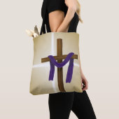 Tote Bag Jour de la résurrection du violet de la croix de P (De près)