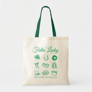 Tote Bag Jour de la Saint Patrick Cute Doodle Art Lucky Iri